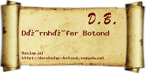 Dörnhöfer Botond névjegykártya