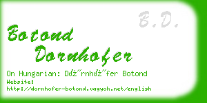 botond dornhofer business card